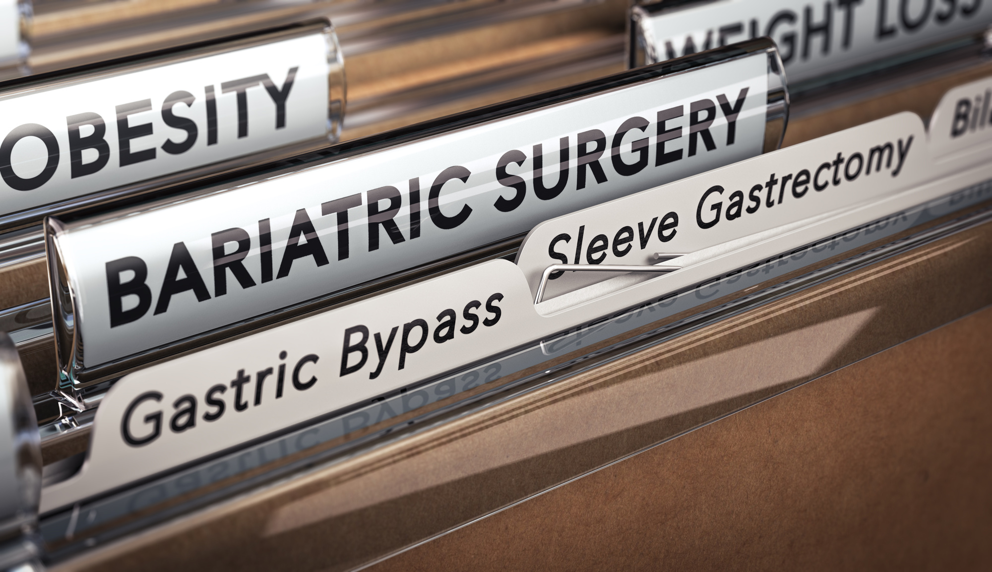 Folders with various titles in bold, including 'Bariatric Surgery'