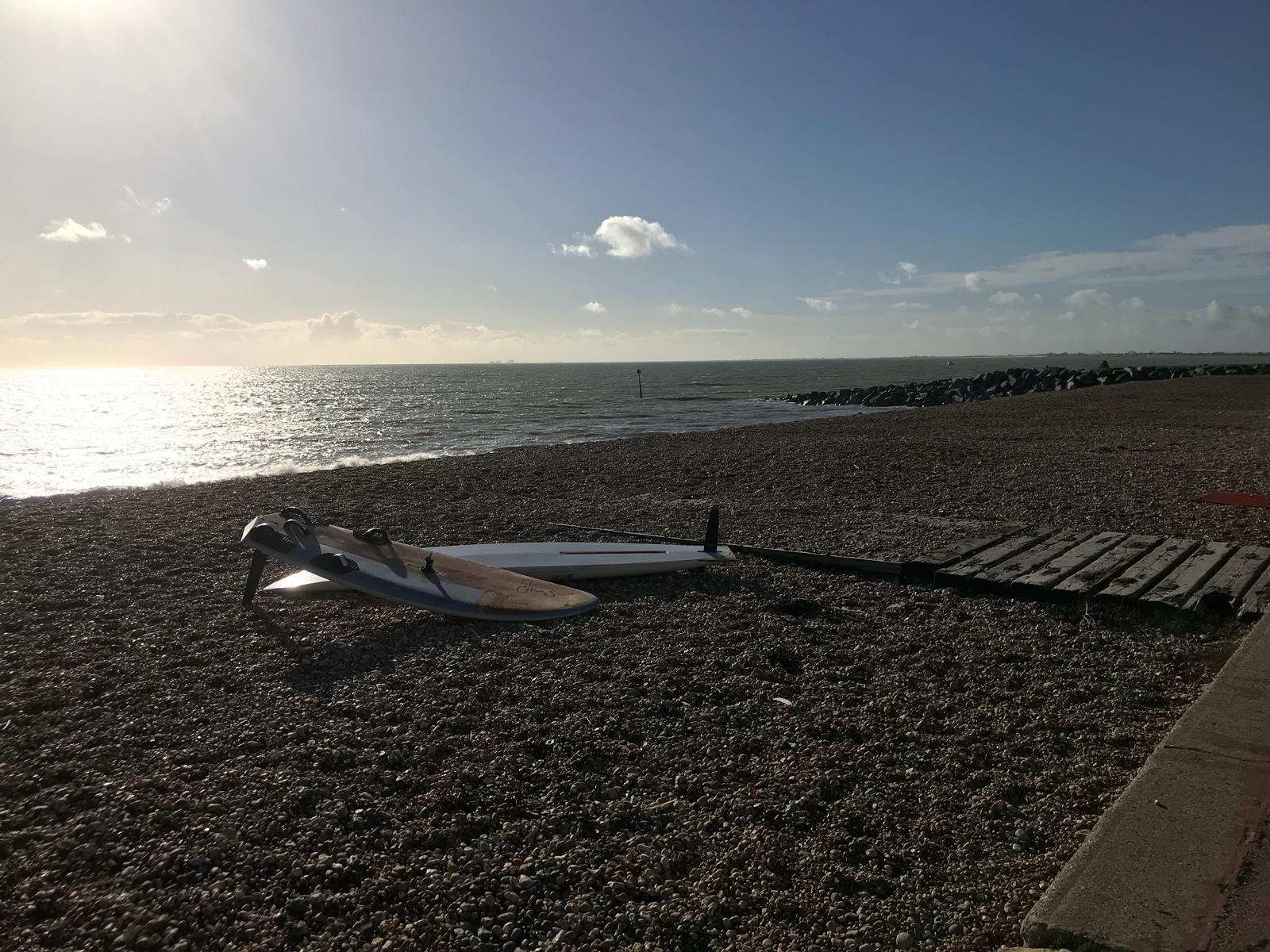 Boards on beach