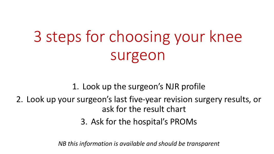 3 steps to choosing your knee surgeon