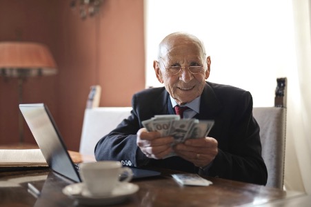 old boy with money