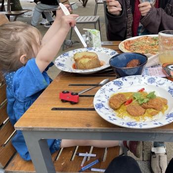 a child eating